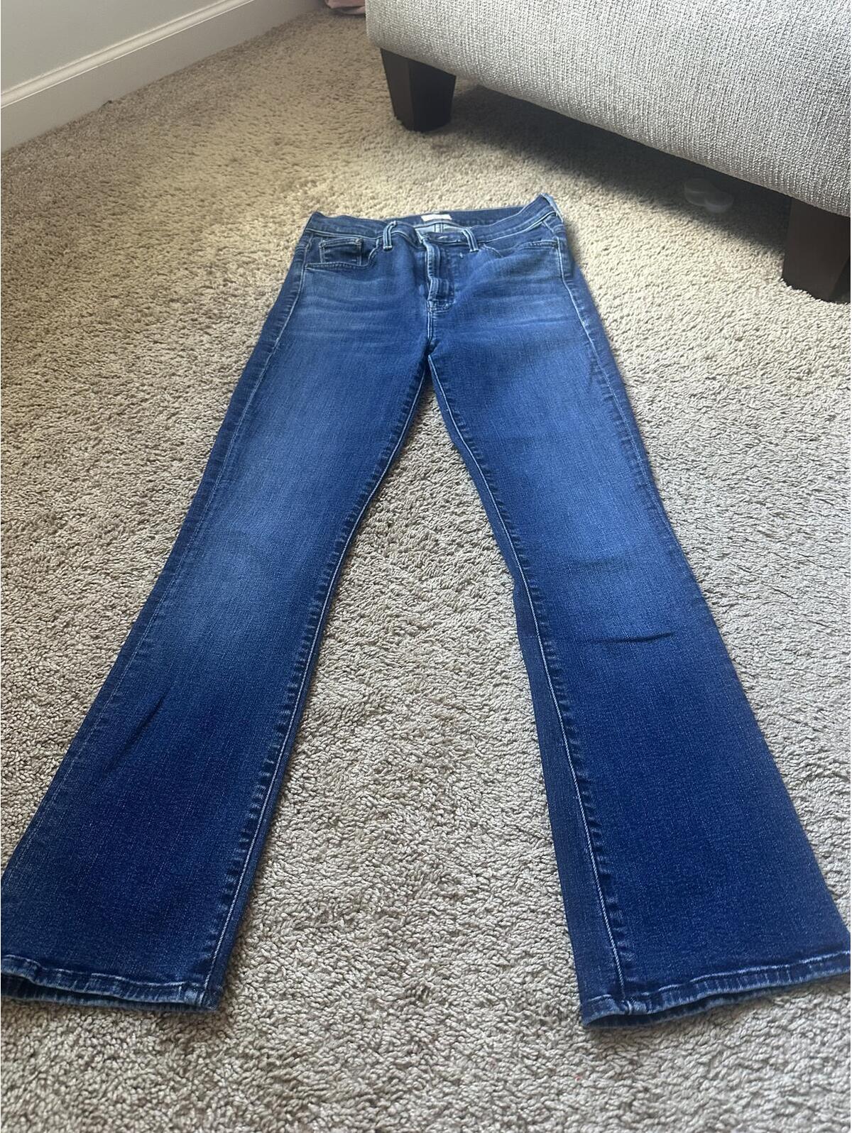 Mother The Insider Ankle Bootcut Jeans.